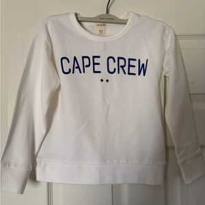 Crewcuts White Sweatshirt with Blue Print